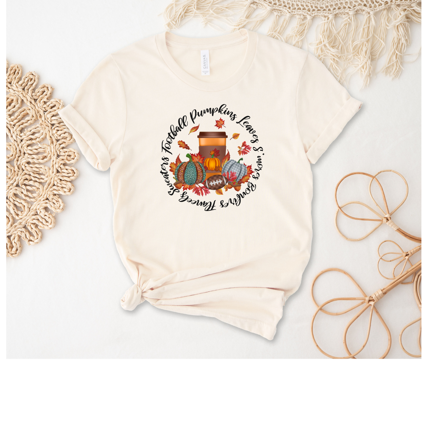 Football Pumpkins Leaves