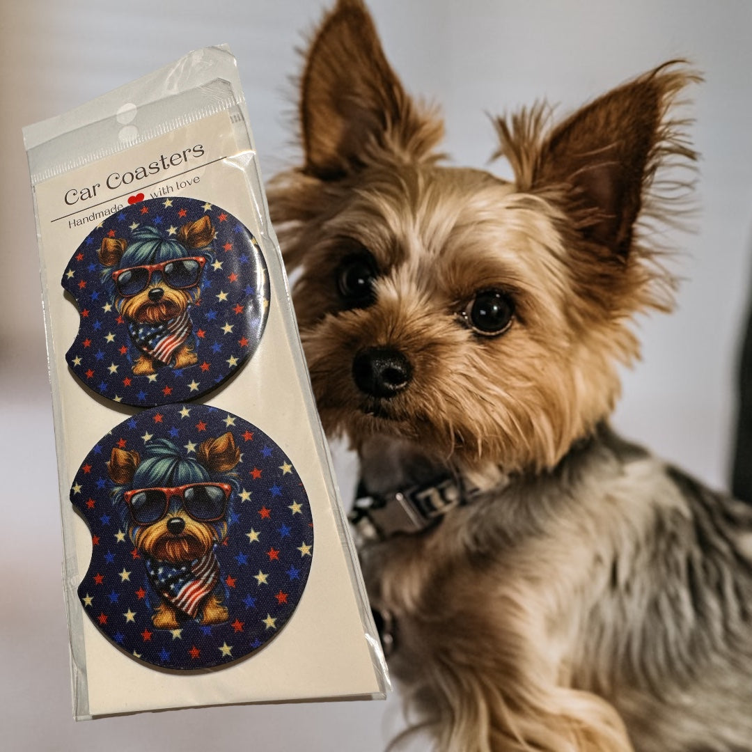 Car Coaster - Yorkie